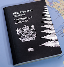 En Nouvelle-Zélande, le passeport est noir